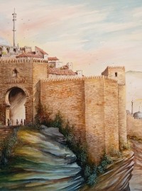 Puerta de Malaga and the city circa 14th century